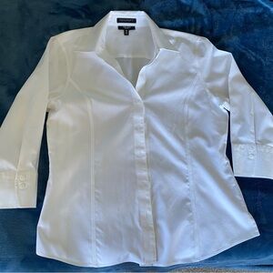 Foxcroft White Non-Iron Fitted Shirt